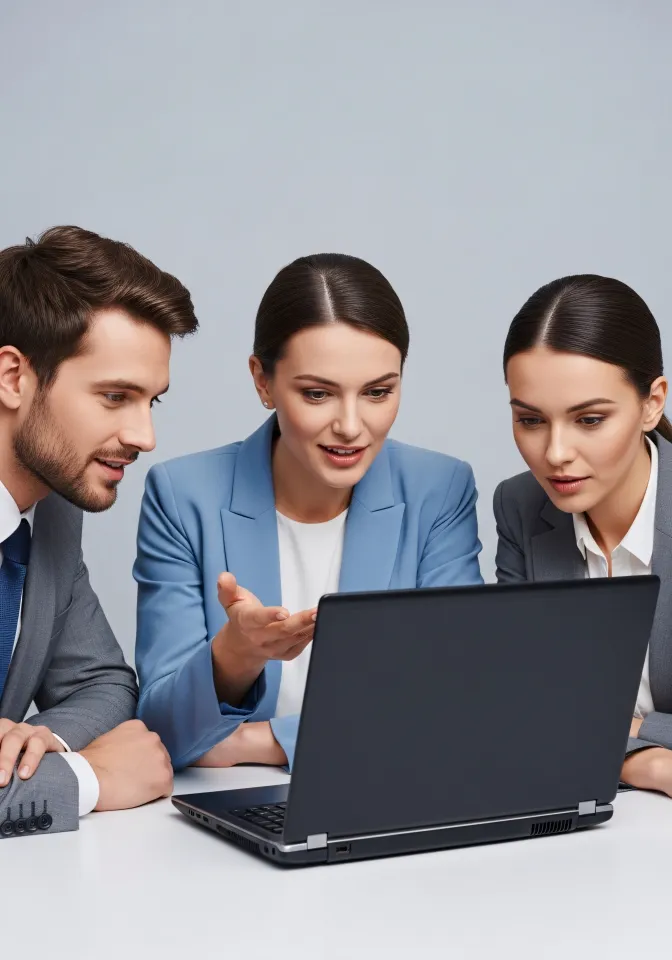 Equipe apresentando resultados em reunião